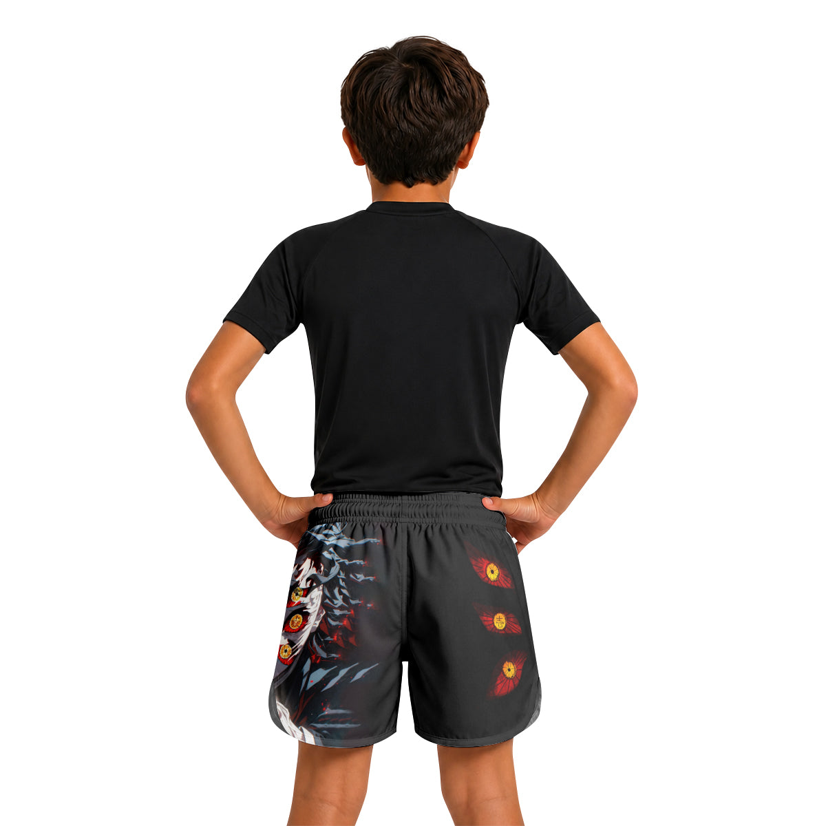 Demon Slayer Kokushibo Fallen Hashira Kids Grappling Shorts