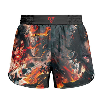 Demon Slayer Tanjiro Flame God Aura Kids Grappling Shorts