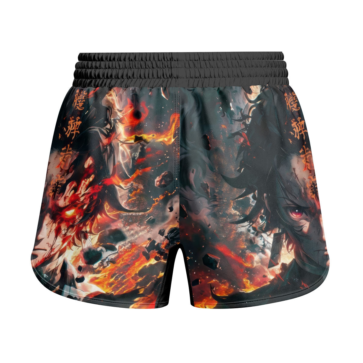 Demon Slayer Tanjiro Flame God Aura Kids Grappling Shorts