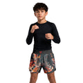 Demon Slayer Tanjiro Flame God Aura Kids Grappling Shorts