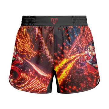 Demon Slayer Tanjiro Sun Halo Dragon Dance Kids Grappling Shorts