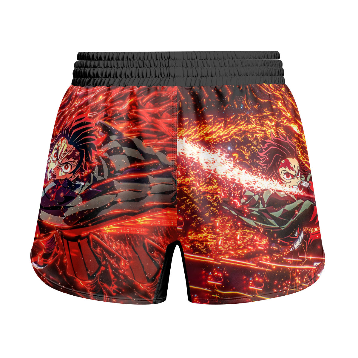 Demon Slayer Tanjiro Sun Halo Dragon Dance Kids Grappling Shorts