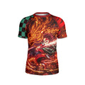Demon Slayer Tanjiro Sun Halo Dragon Dance Kids Rash Guard