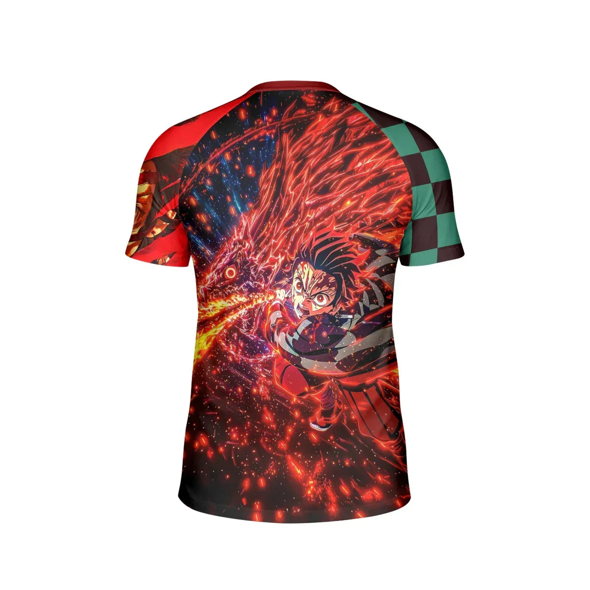 Demon Slayer Tanjiro Sun Halo Dragon Dance Kids Rash Guard