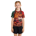Demon Slayer Tanjiro Sun Halo Dragon Dance Kids Rash Guard