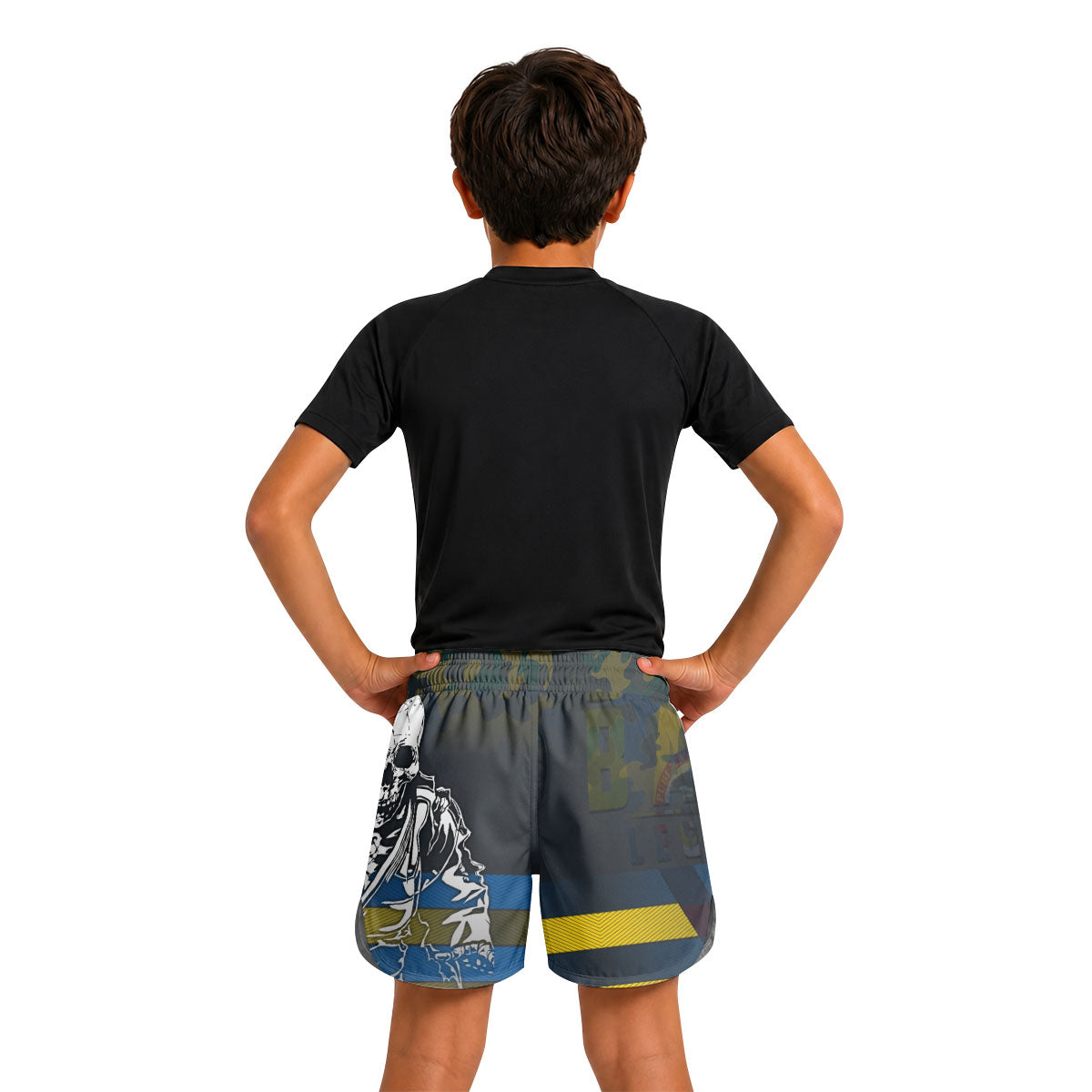 Dominica Skull Fighter Kids Grappling Shorts