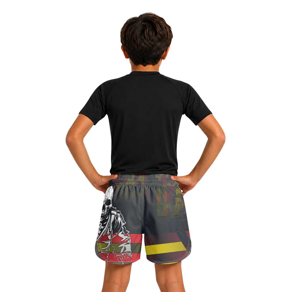 Ecuador Skull Fighter Kids Grappling Shorts