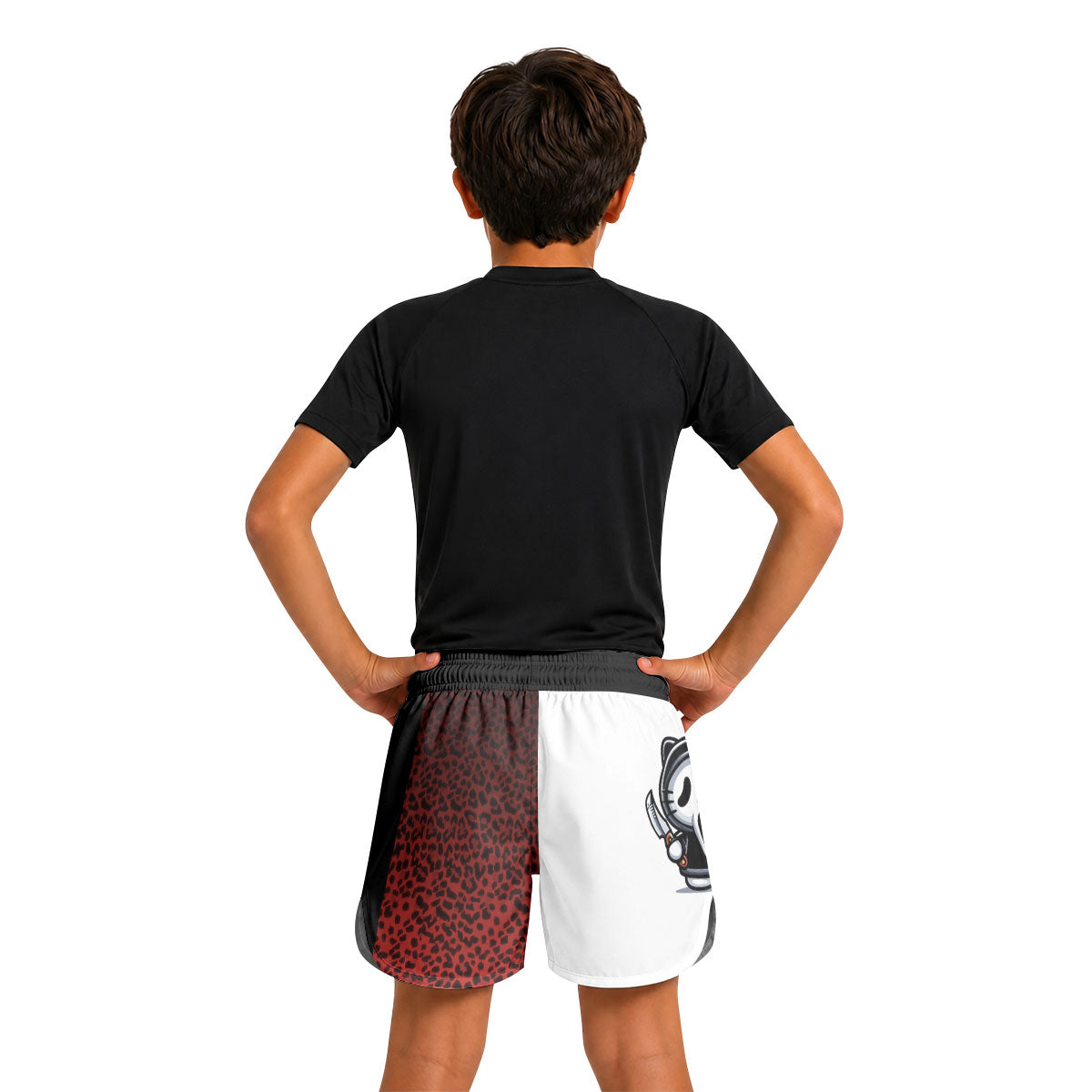 Ghostface Scream Kitty Kids Grappling Shorts