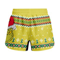 Grinch Santa Festive Kids Grappling Shorts