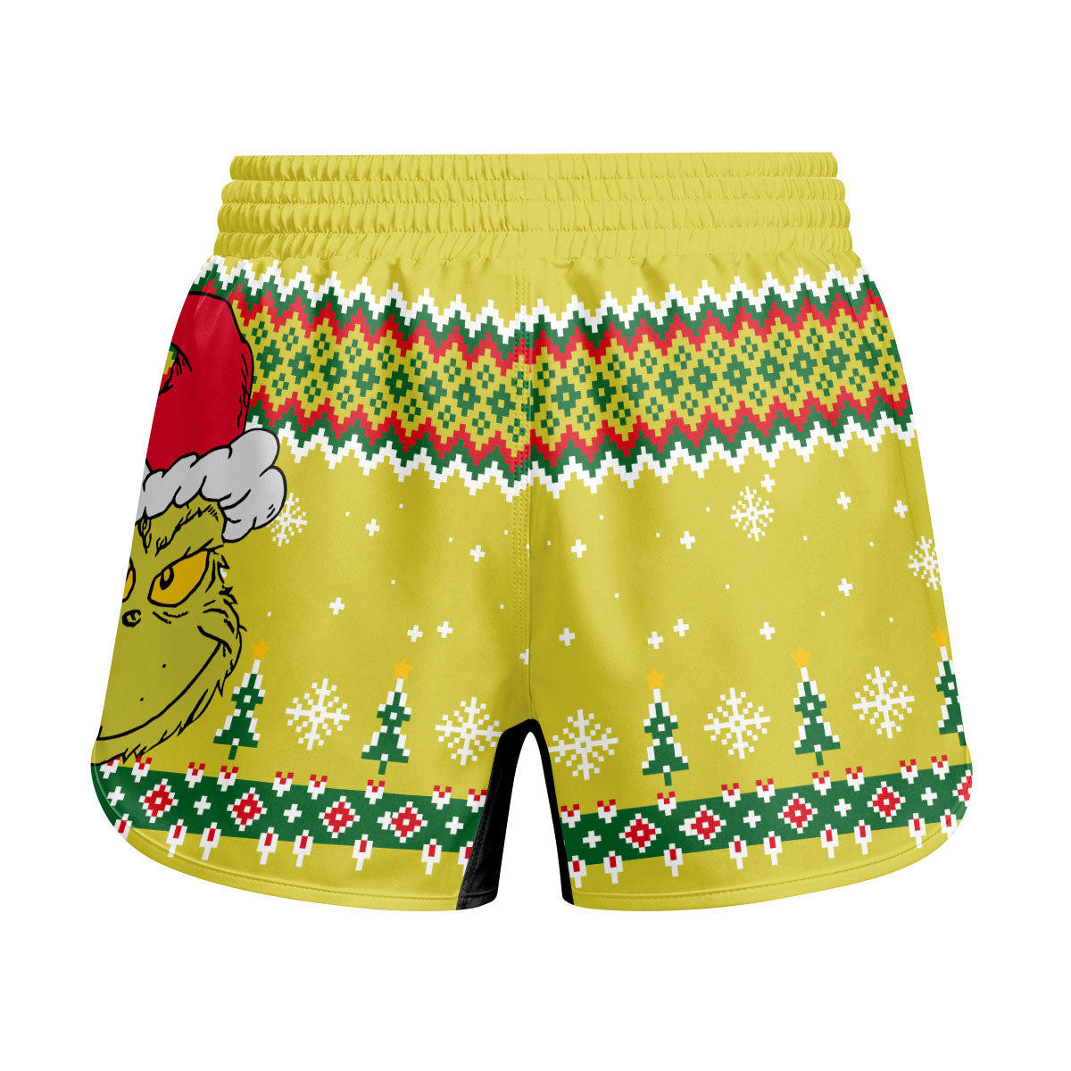 Grinch Santa Festive Kids Grappling Shorts