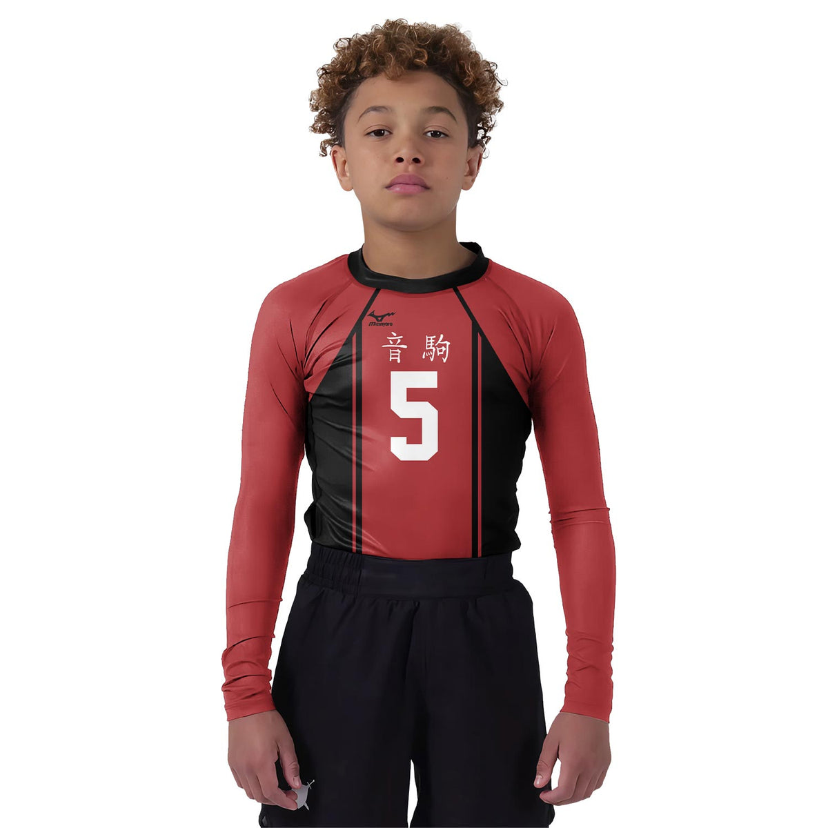 Haikyuu Nekoma Number 5 Kids Rash Guard