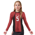 Haikyuu Nekoma Number 5 Kids Rash Guard