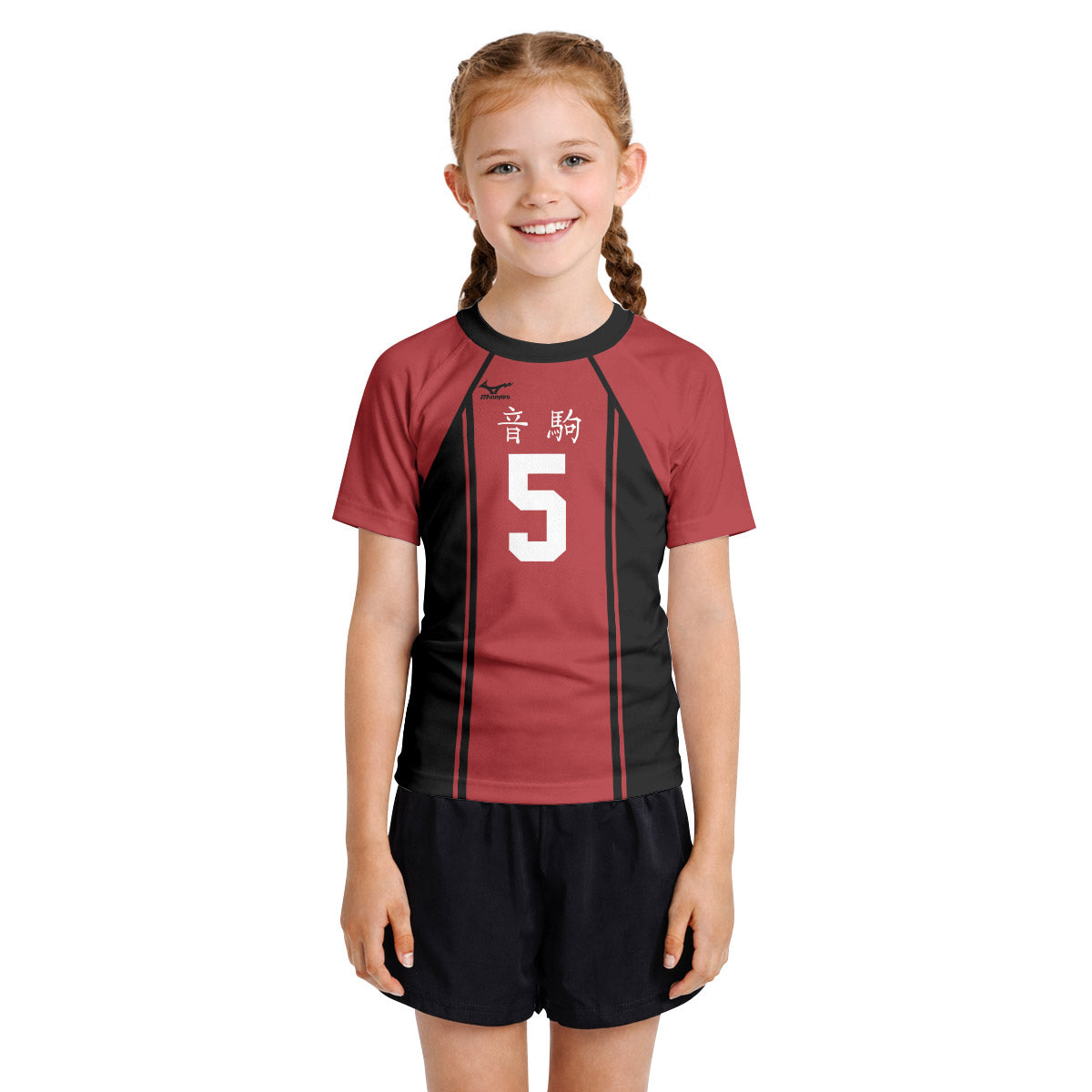 Haikyuu Nekoma Number 5 Kids Rash Guard