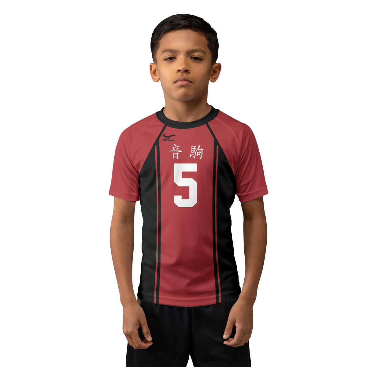 Haikyuu Nekoma Number 5 Kids Rash Guard