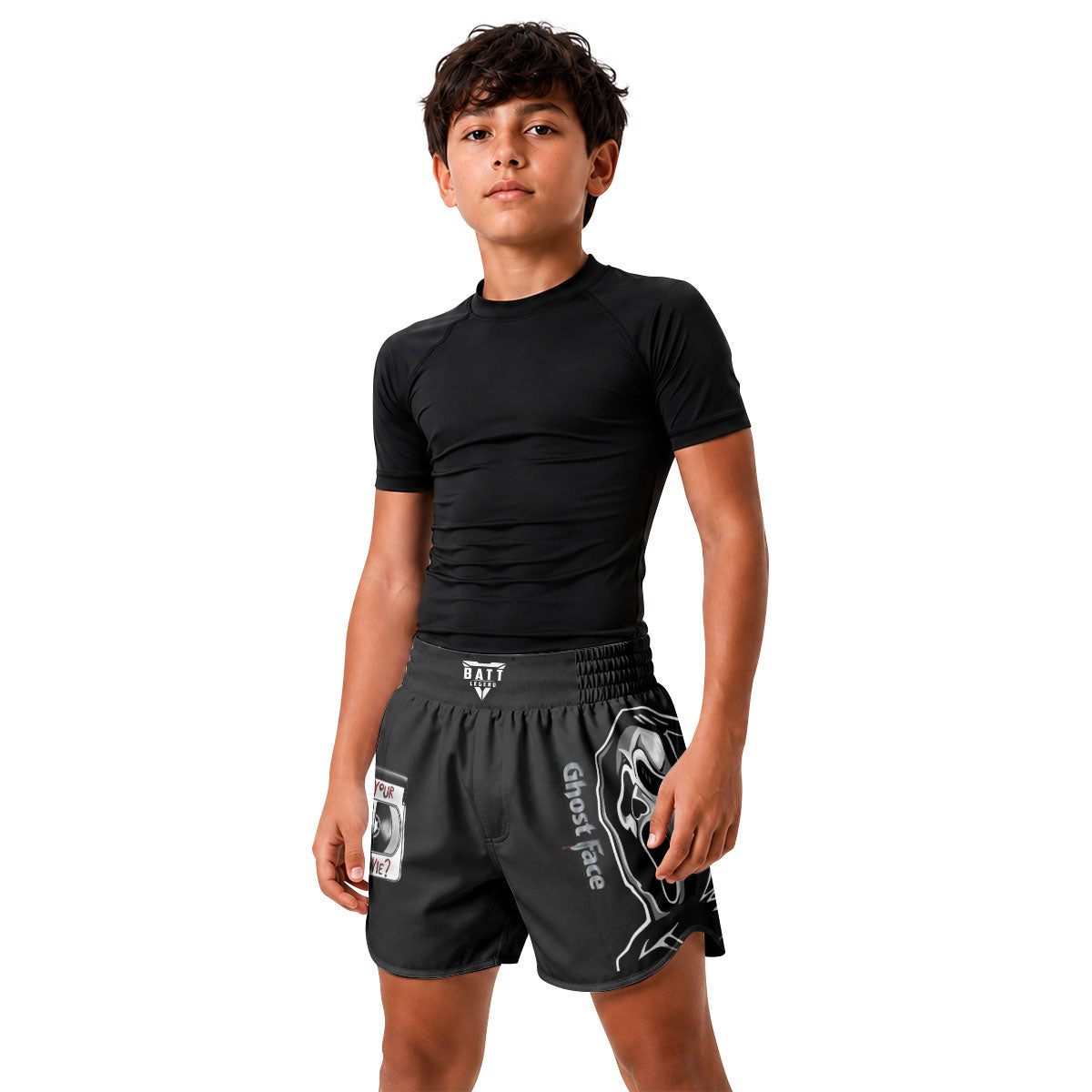 Halloween Ghostface Kids Grappling Shorts