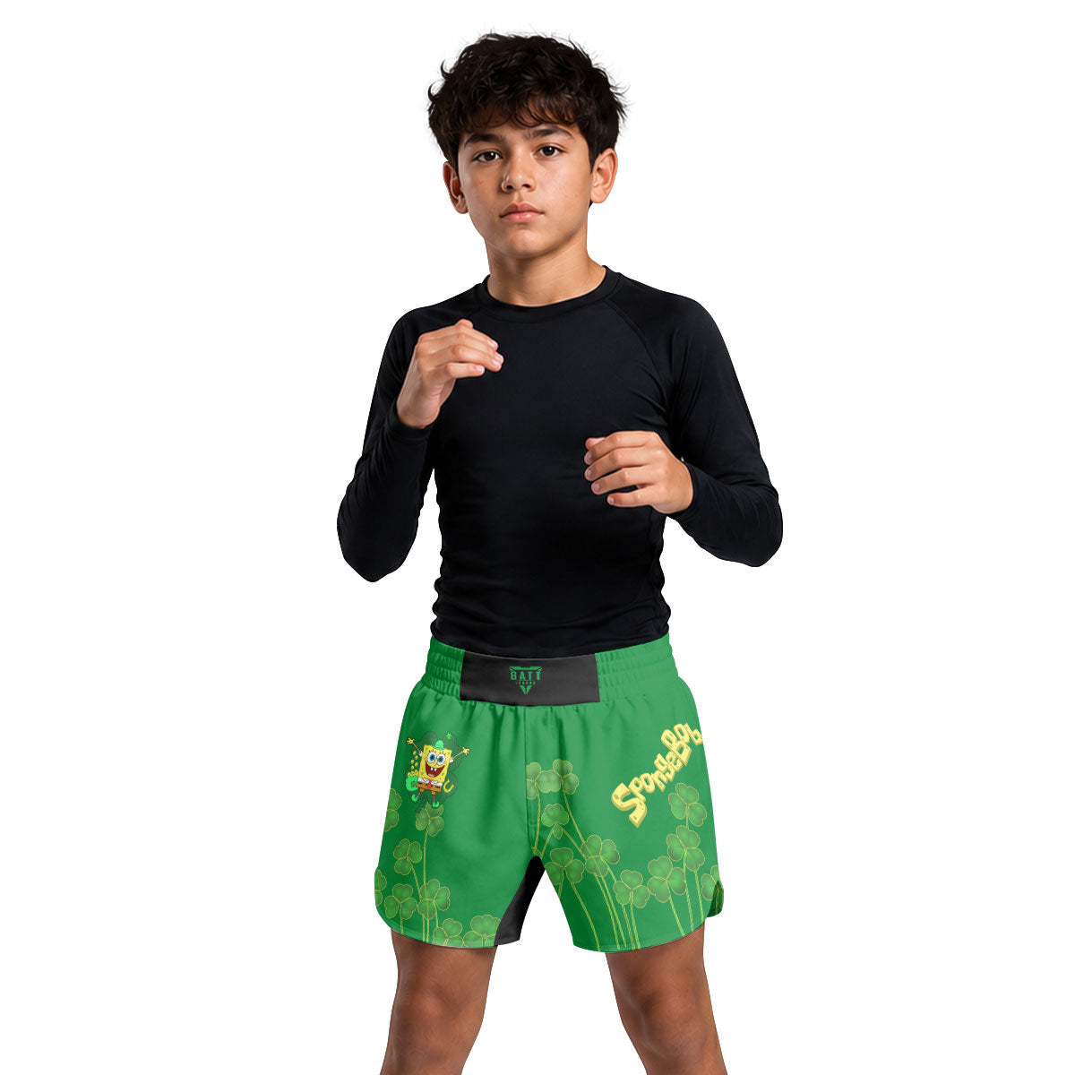 Happy St Krabby Patty Day Kids Grappling Shorts
