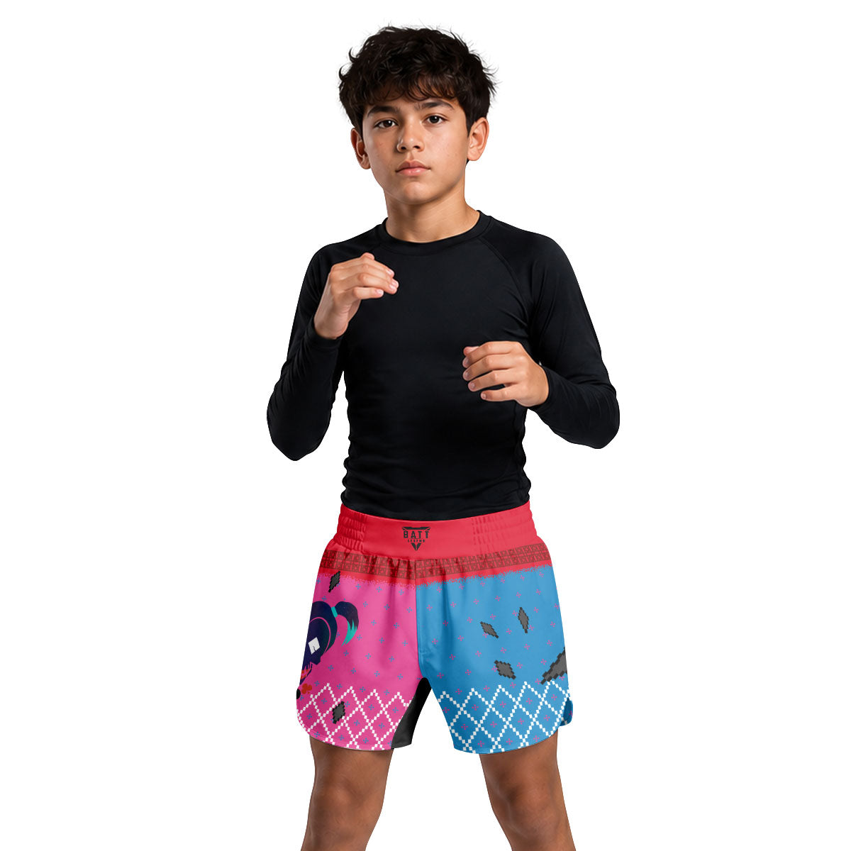 Harley Quinn Lil Monster Christmas Kids Grappling Shorts