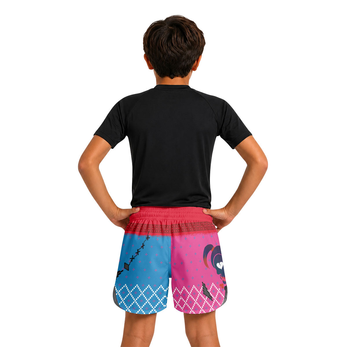 Harley Quinn Lil Monster Christmas Kids Grappling Shorts