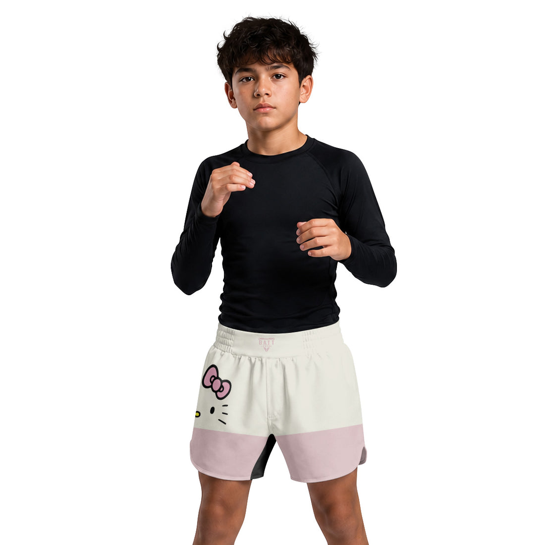 Hello Kitty Face Kids Grappling Shorts