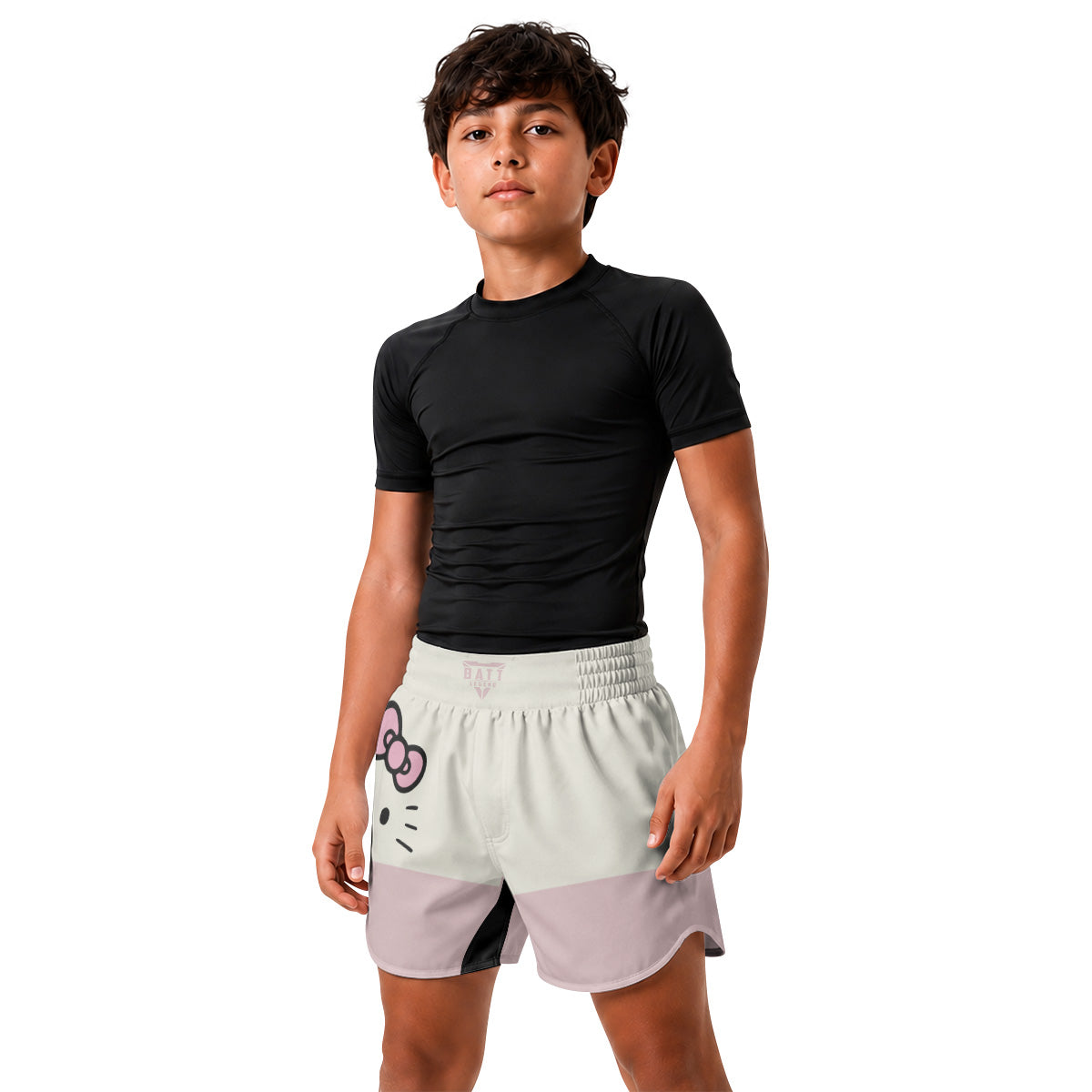 Hello Kitty Face Kids Grappling Shorts