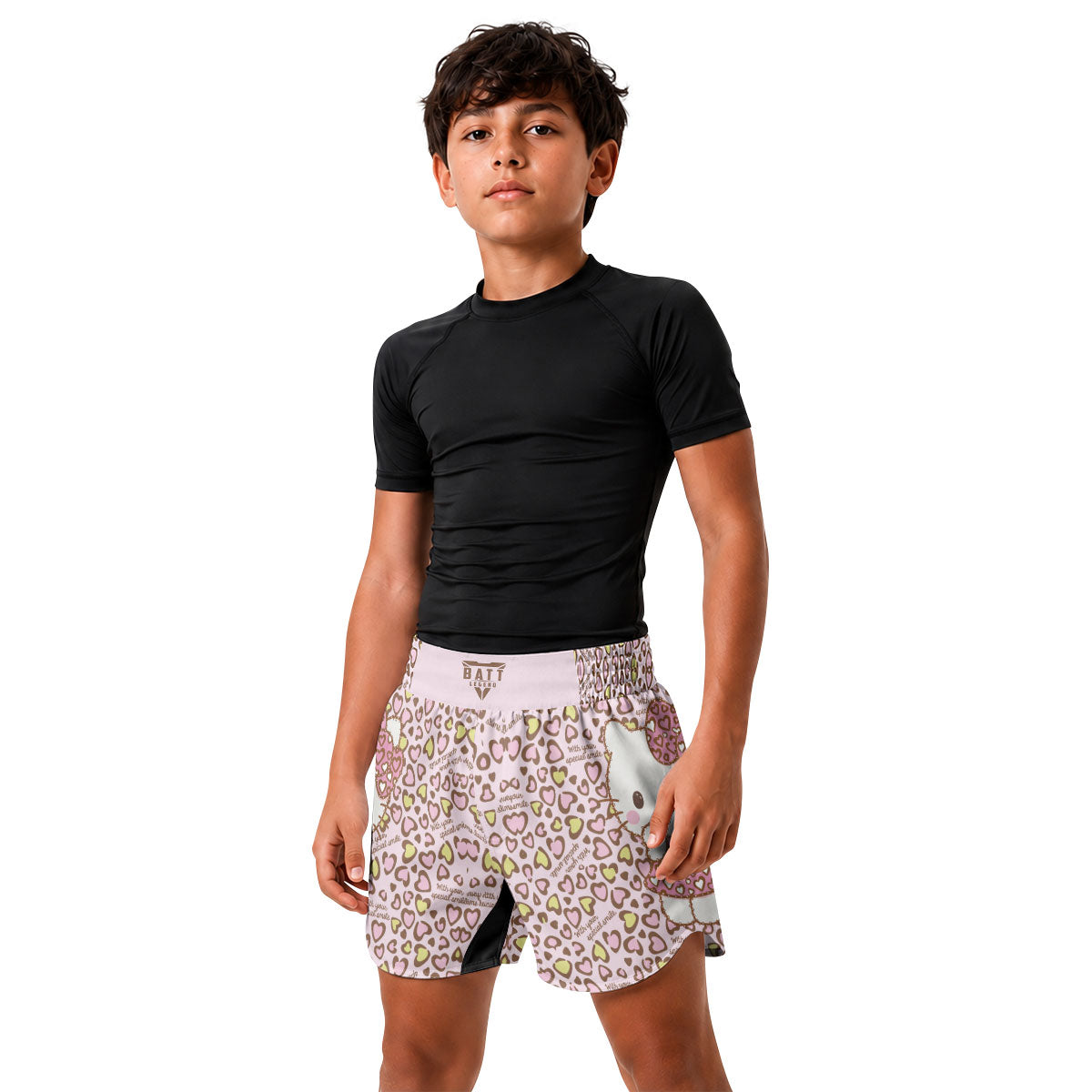 Hello Kitty Heart Snow Kids Grappling Shorts