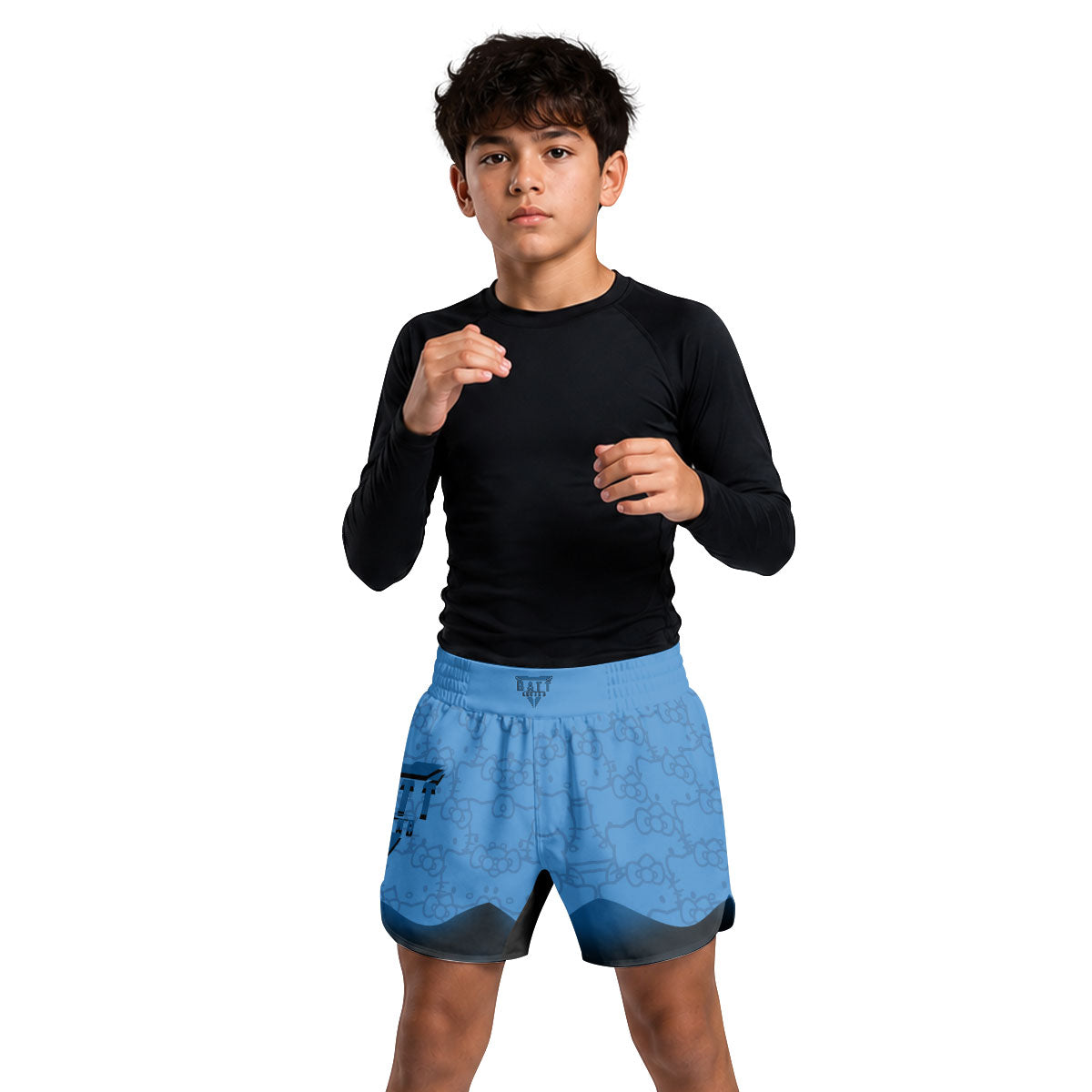 Hello Kitty Jiu Jitsu Blue Kids Grappling Shorts