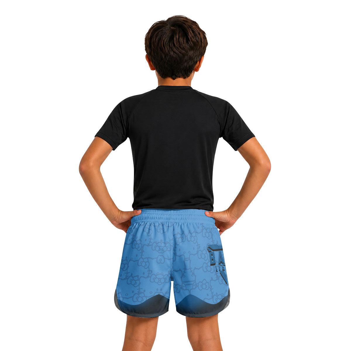 Hello Kitty Jiu Jitsu Blue Kids Grappling Shorts
