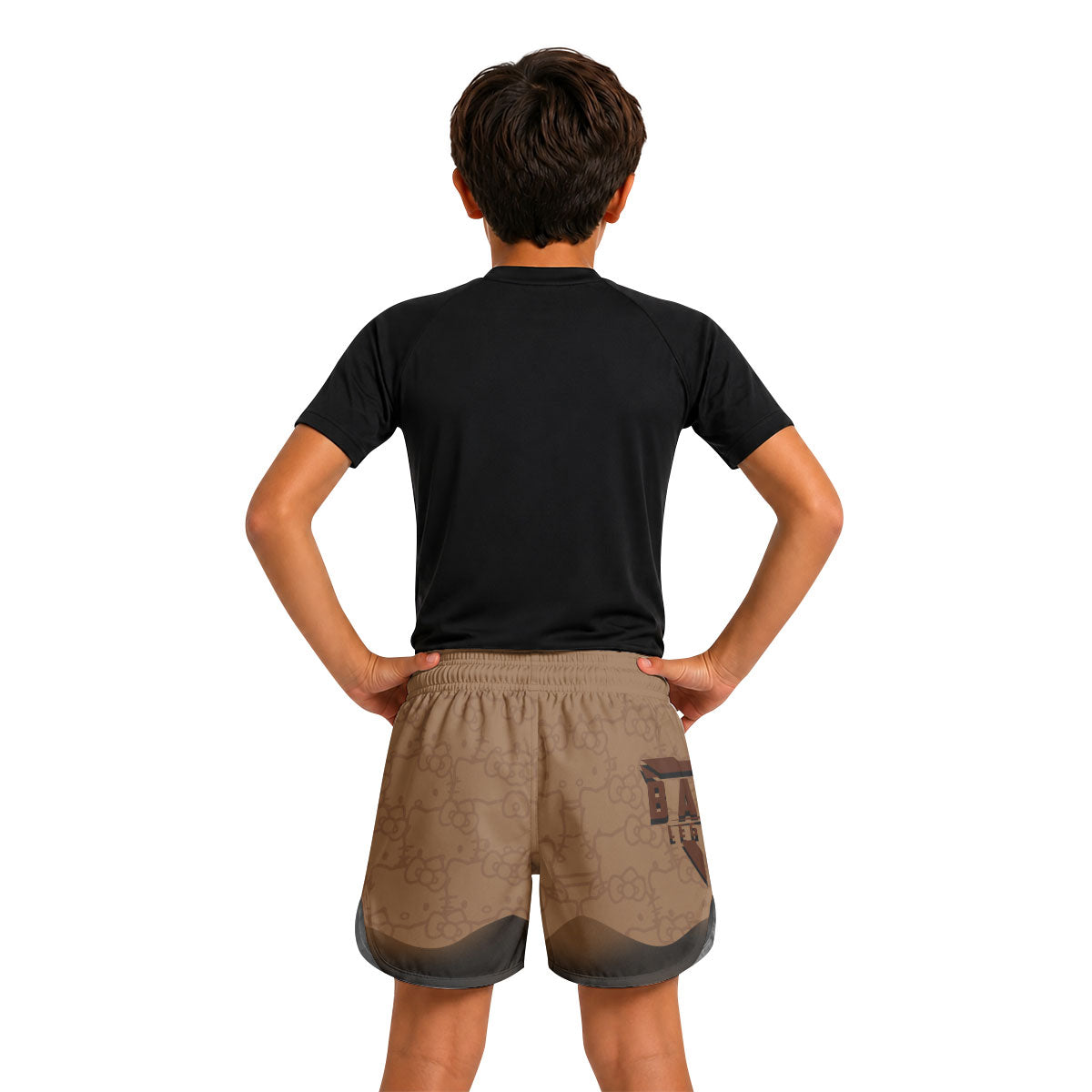 Hello Kitty Jiu Jitsu Brown Kids Grappling Shorts