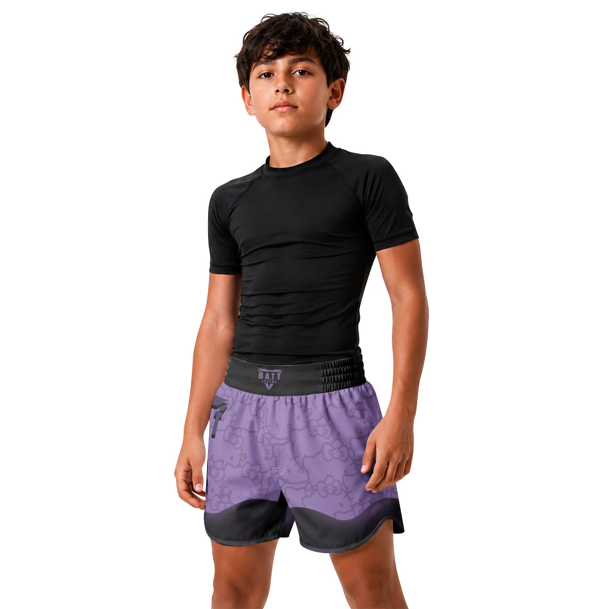 Hello Kitty Jiu Jitsu Purple Kids Grappling Shorts