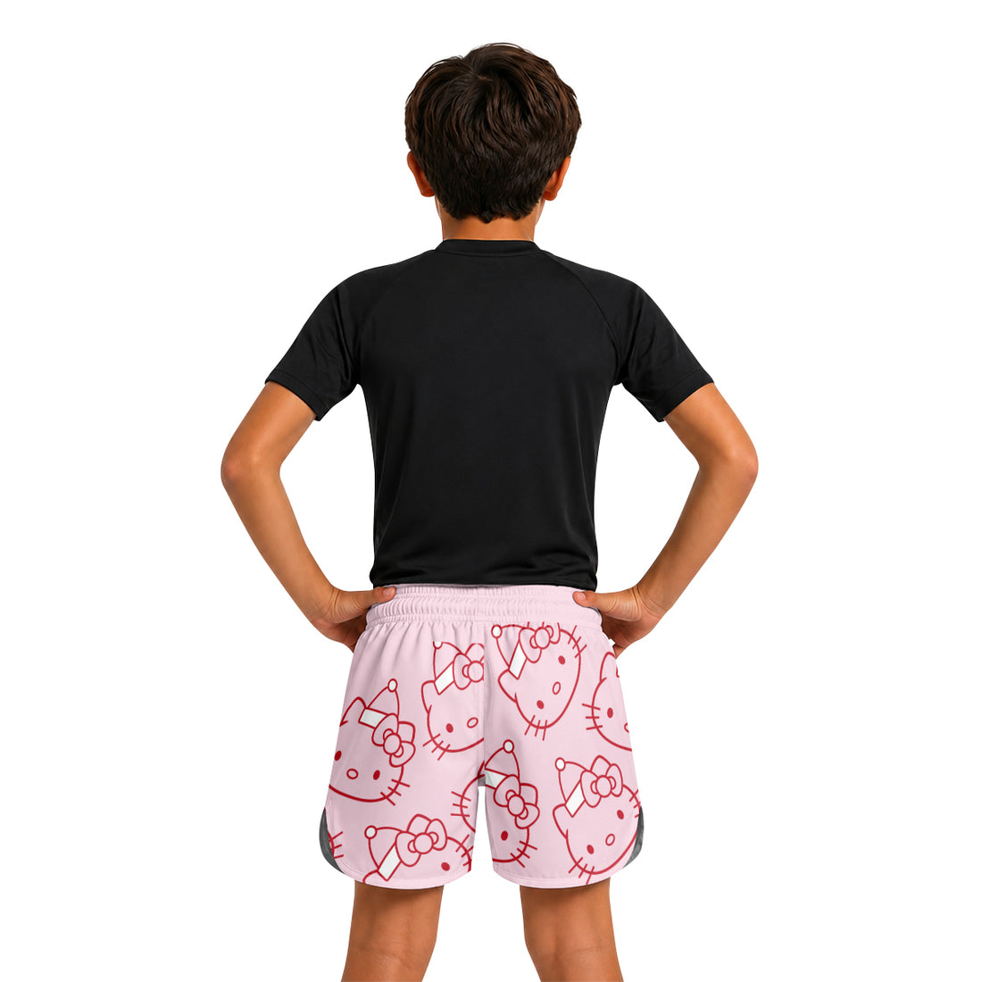 Hello Kitty Pink Santa Kids Grappling Shorts