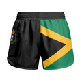 Jamaica Flag Diagonal Split Kids Grappling Shorts
