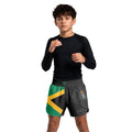 Jamaica Flag Diagonal Split Kids Grappling Shorts