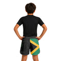 Jamaica Flag Diagonal Split Kids Grappling Shorts