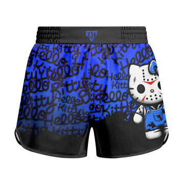 Jason Voorhees Kitty Blue Kids Grappling Shorts