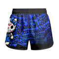 Jason Voorhees Kitty Blue Kids Grappling Shorts