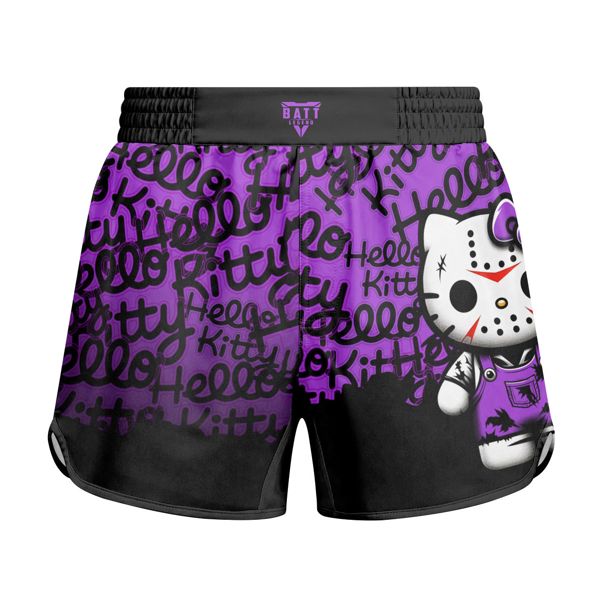 Jason Voorhees Kitty Purple Kids Grappling Shorts