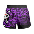 Jason Voorhees Kitty Purple Kids Grappling Shorts