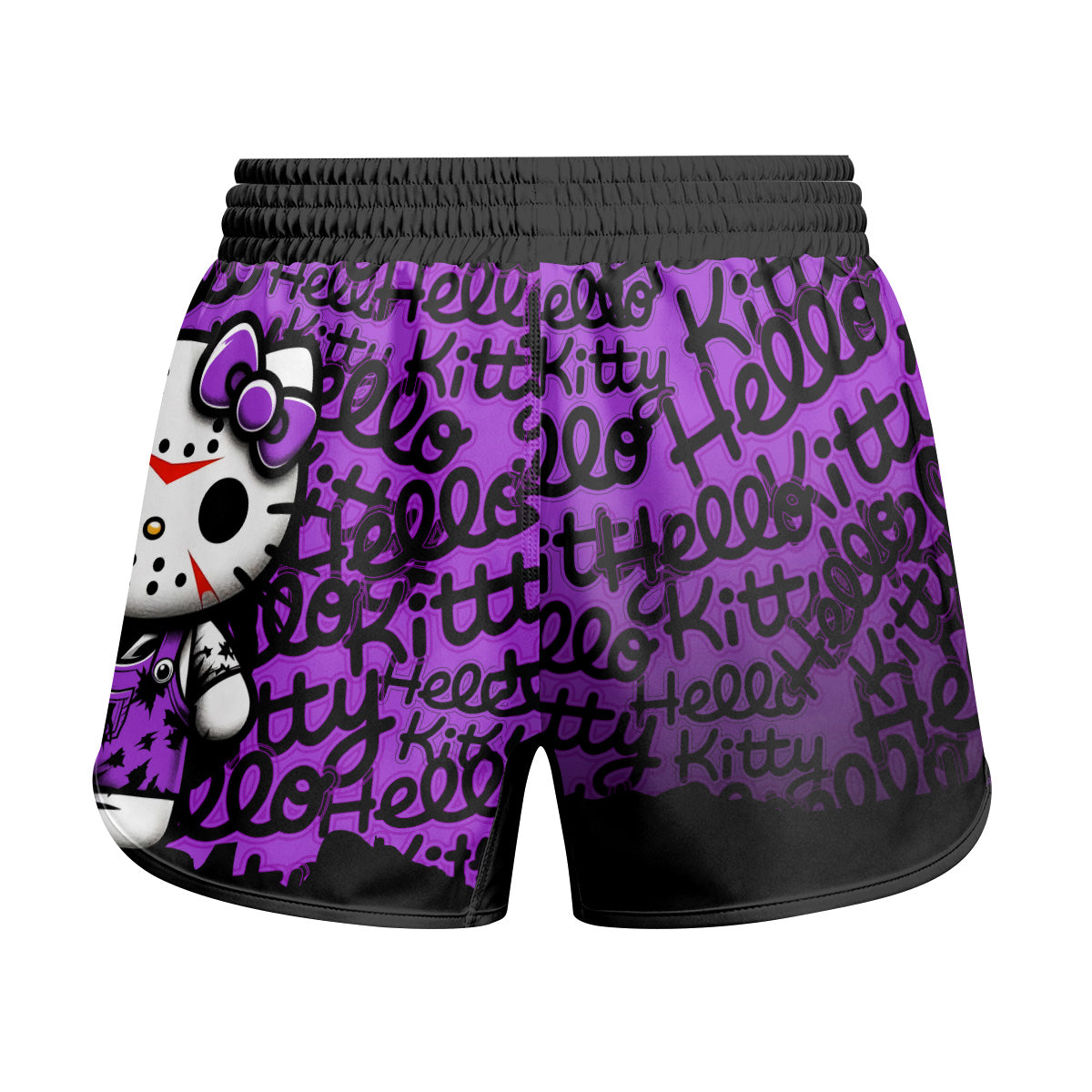 Jason Voorhees Kitty Purple Kids Grappling Shorts