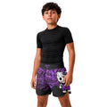 Jason Voorhees Kitty Purple Kids Grappling Shorts