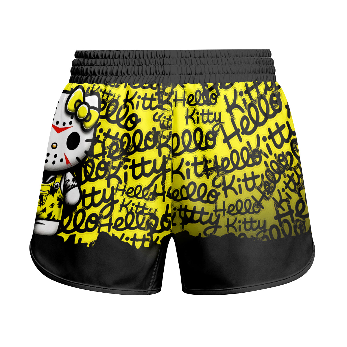 Jason Voorhees Kitty Yellow Kids Grappling Shorts