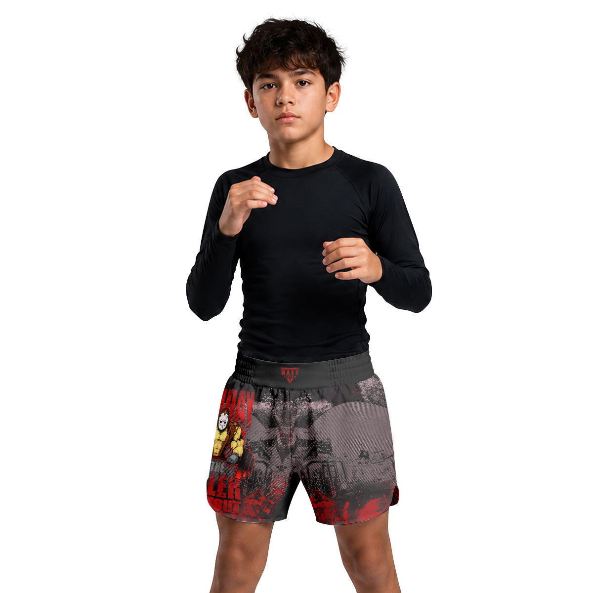 Jason Voorhees Workout Friday Kids Grappling Shorts