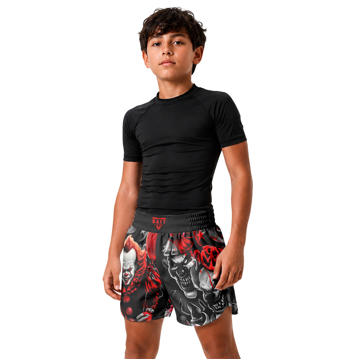 Killer Clown Pennywise Kids Grappling Shorts