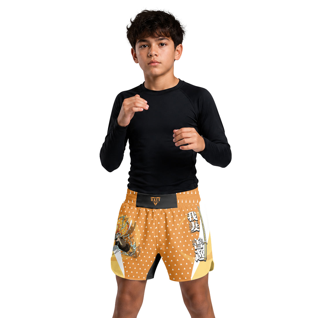 Kimetsu no Yaiba Agatsuma Zenitsu Kids Grappling Shorts