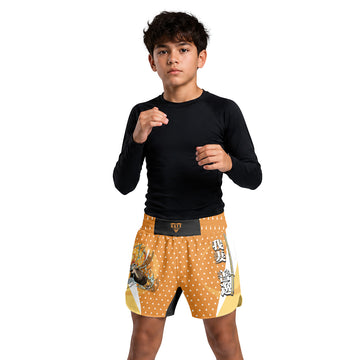 Kimetsu no Yaiba Agatsuma Zenitsu Kids Grappling Shorts
