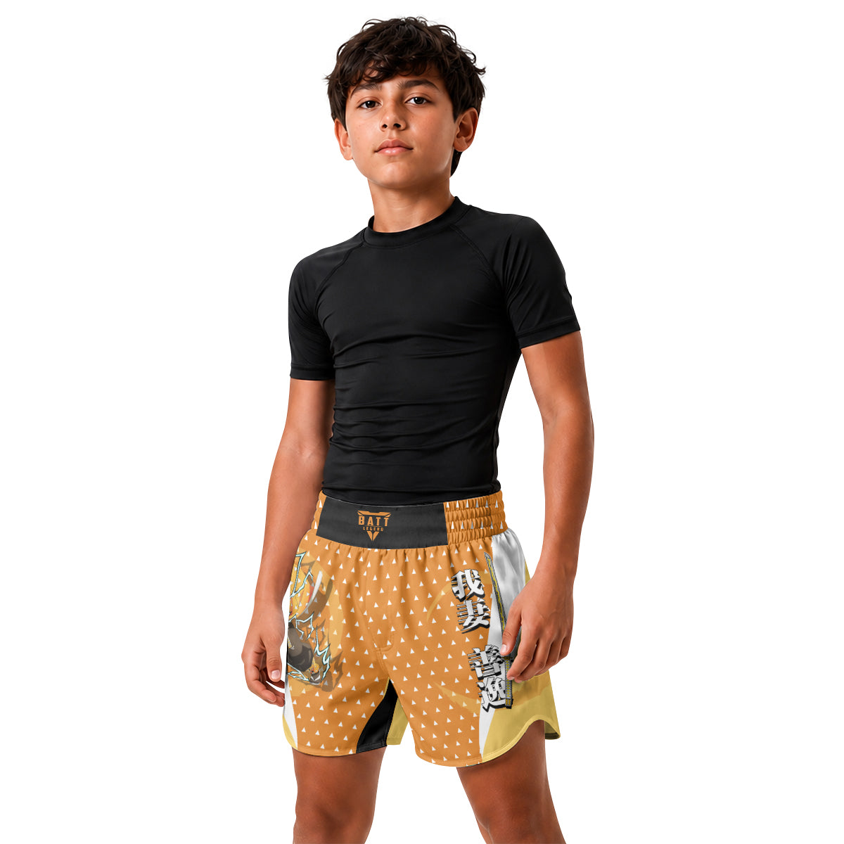 Kimetsu no Yaiba Agatsuma Zenitsu Kids Grappling Shorts