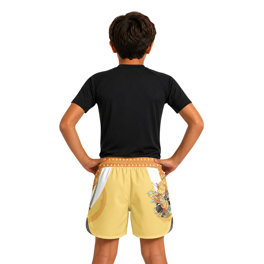 Kimetsu no Yaiba Agatsuma Zenitsu Kids Grappling Shorts