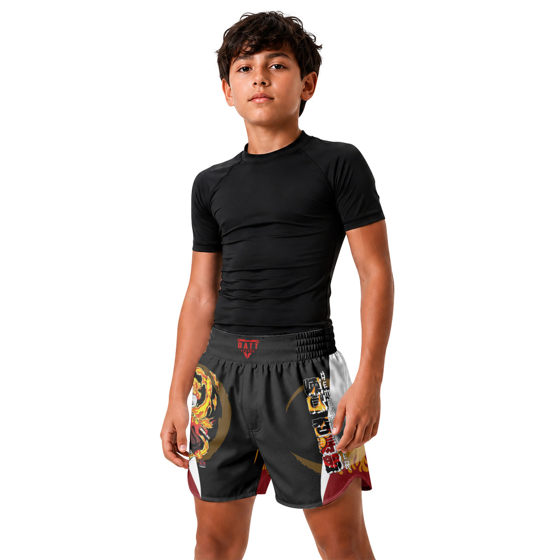 Kimetsu No Yaiba Rengoku Kyojuro Kids Grappling Shorts