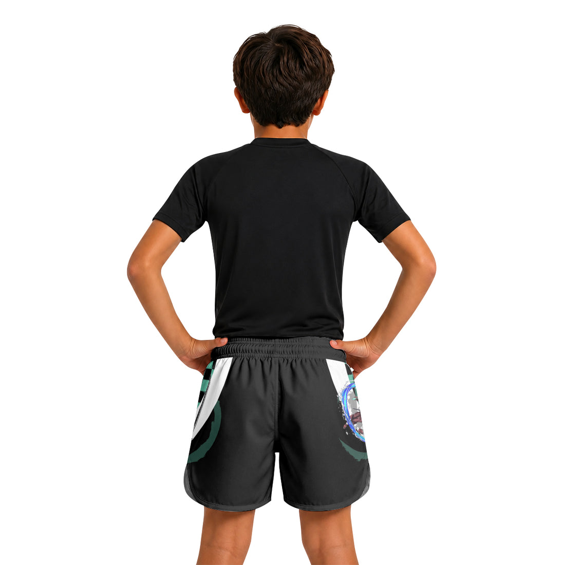 Kimetsu no Yaiba Tanjiro Hinokami Kagura Kids Grappling Shorts