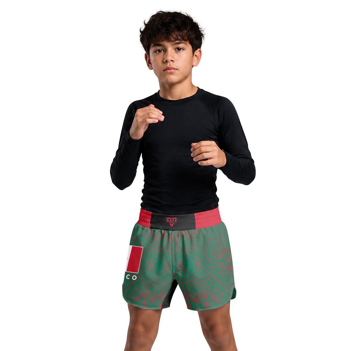 Mexico Flag Kids Grappling Shorts