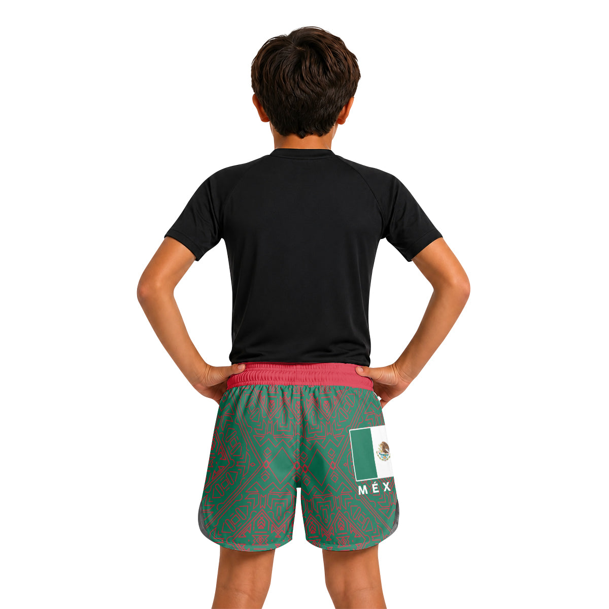 Mexico Flag Kids Grappling Shorts